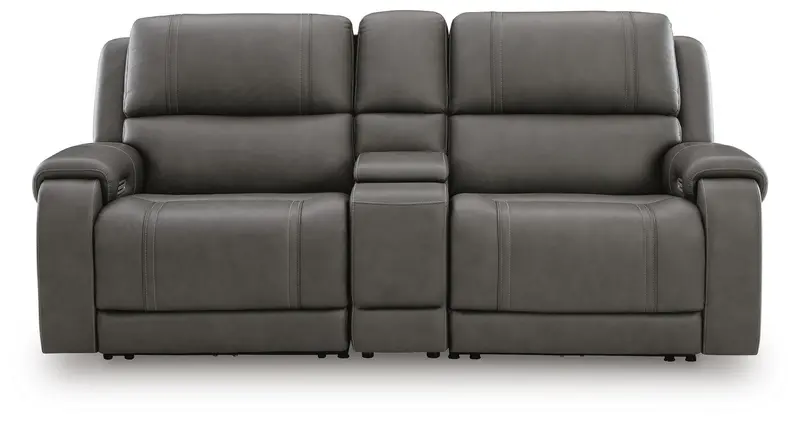 5Z Pittson Powered Loveseat Sectional With Center Console 1