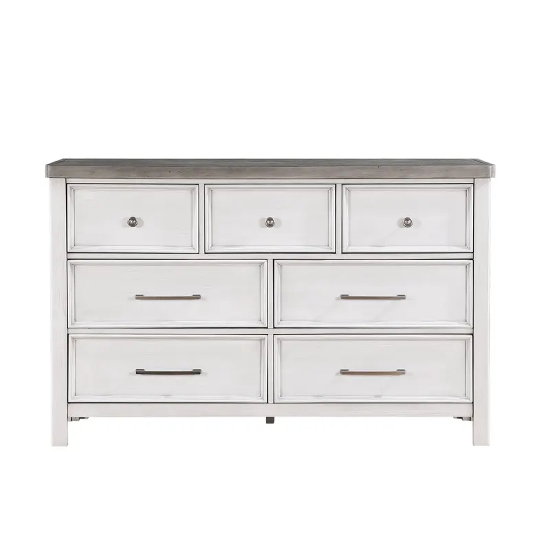 Ambrose Dresser – Contemporary Gray-And-White Storage Solution (Model 1303-5) 1