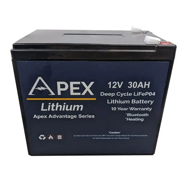 Apex Lithium 12V 30Ah Bluetooth Battery – Shuttle Edition 1