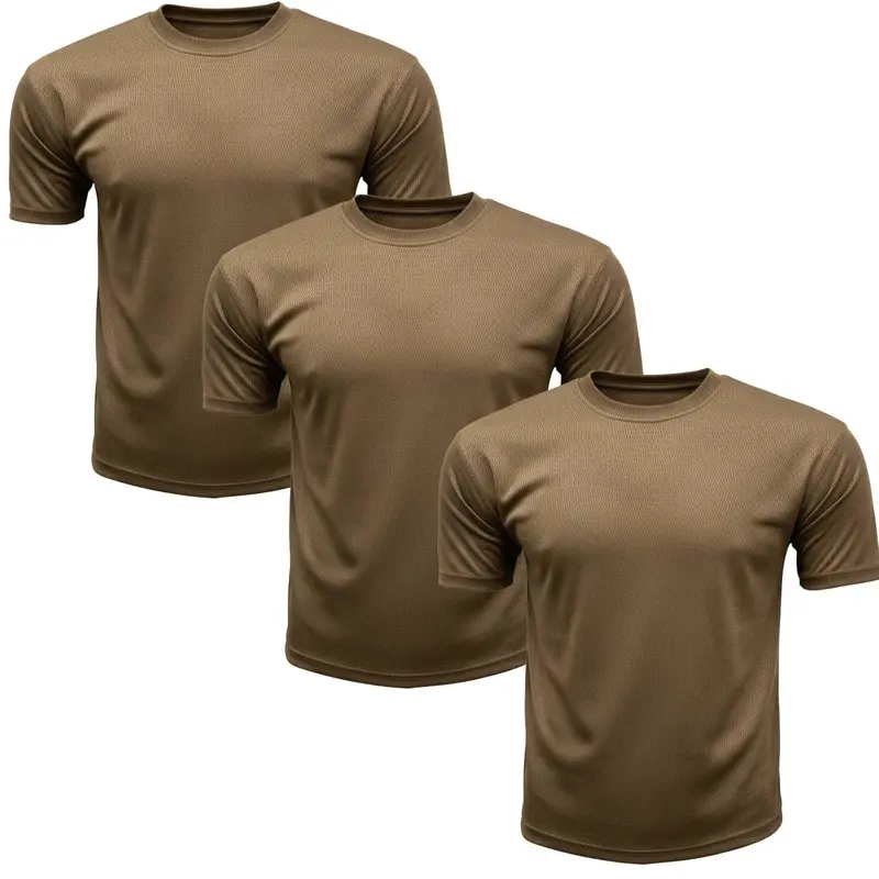 Army-Style Brown Coolmax T-Shirt Pack (3 Units) 1