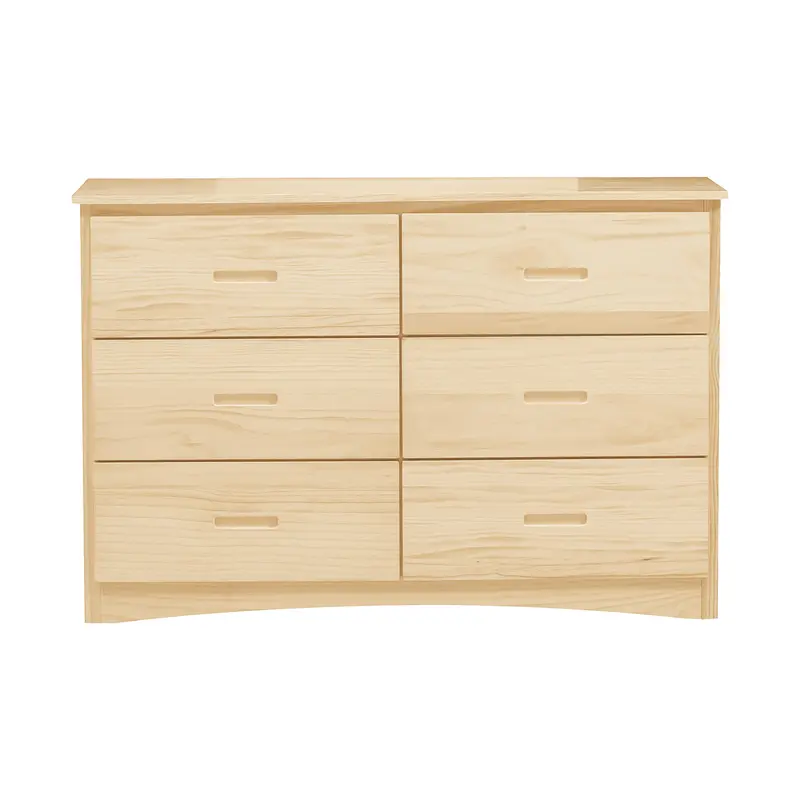 Bartly Natural Wood Dresser With Six Smooth-Gliding Drawers – Model B2043-5 1