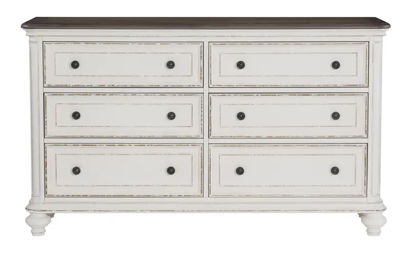 Baylesford White 6-Drawer Dresser – Model 1624W-5 1