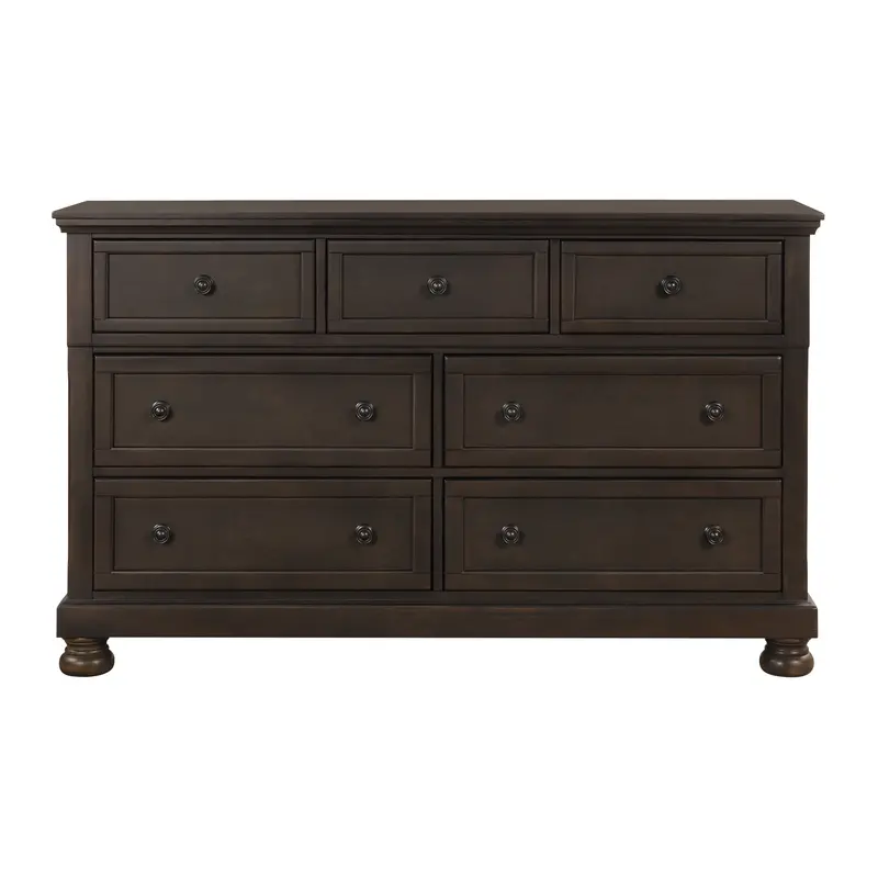 Begonia Brown-And-Gray Dresser With Concealed Storage Drawer – Model 1718Gy-5 1