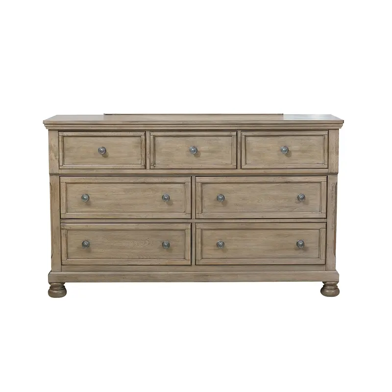 Bethel Gray Dresser Featuring A Discreet Hidden Drawer - 2259Gy-5 1