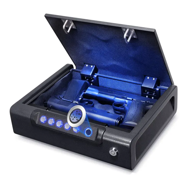 Biometric Gun Safe – Fingerprint & Electronic Keypad Access, Compact 2-Pistol Capacity With Quick-Access Design 1