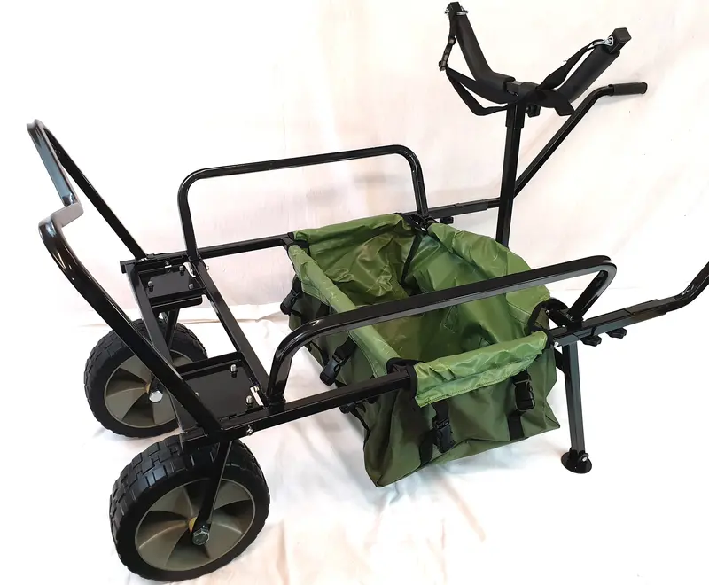 Bison Dual-Wheel Fishing Barrow – Reinforced Two-Wheeled Load Carrier With Y-Bar 1