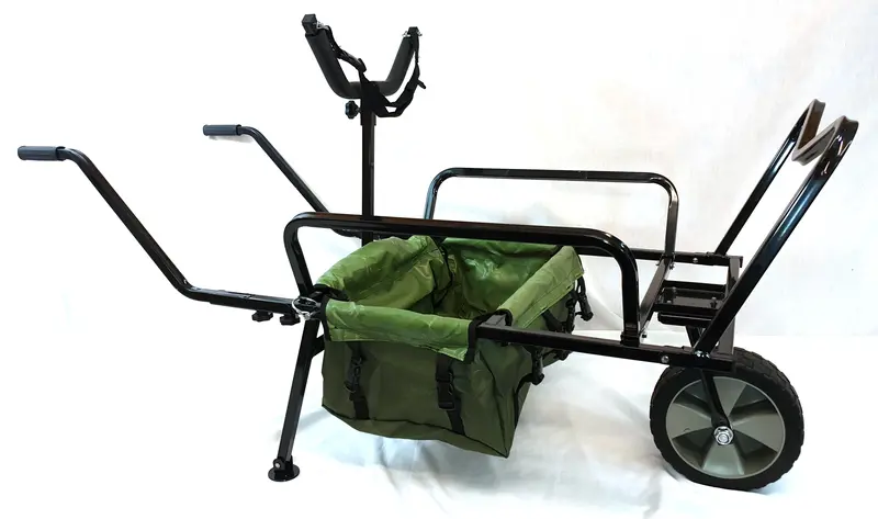 Bison Heavy-Duty One-Wheel Fishing Barrow – Includes Bag & Y-Bar Assembly 1