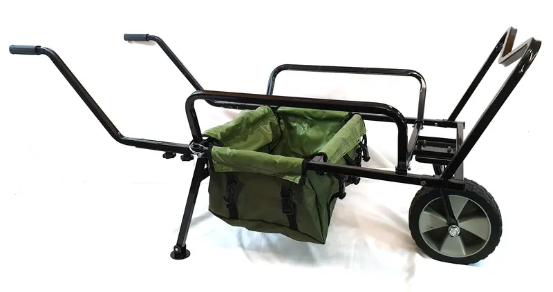 Bison Heavy-Duty Single-Wheel Fishing Barrow With Carry Bag 1