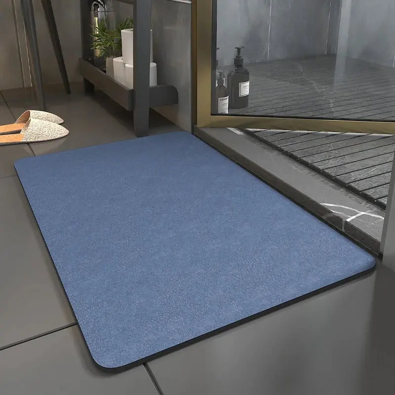 Campmoy Non-Slip Absorbent Bath Mat — Fast-Drying, Thin Profile Bathroom Rug In Neutral Tone 1