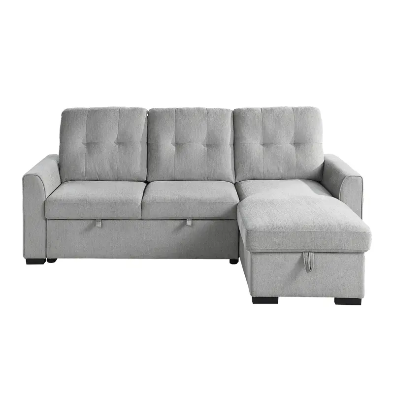 Carolina Gray Reversible Modular Sectional Featuring Built-In Bed And Concealed Storage - Model 9402Gry*Sc 1