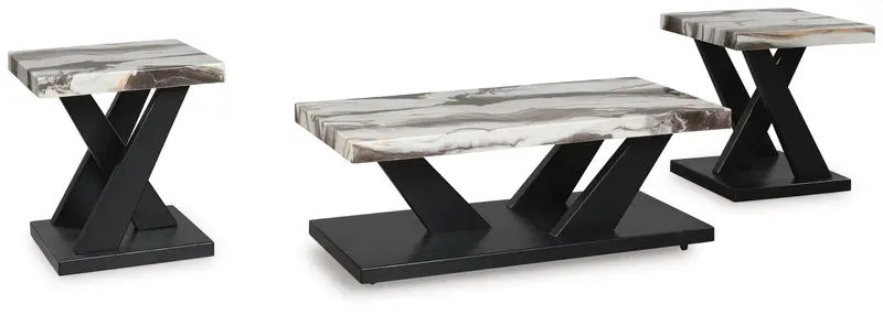 Cendill Nesting Coffee Tables – Set Of 3 Geometric Wooden Tables 1