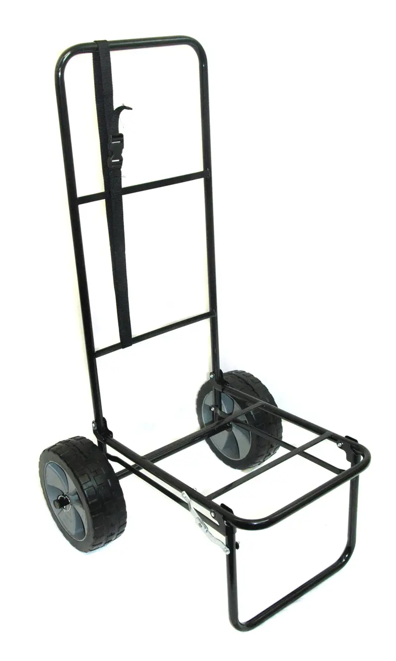 Foldable Fishing Seatbox Trolley – 10" All-Terrain Pneumatic Tyre System 1