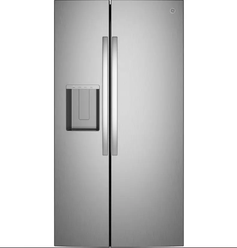Ge® 27.9 Cu. Ft. Side-By-Side Refrigerator – Extra-Tall Dispenser & In-Door Icemaker (Gss28Nyyfs) 1