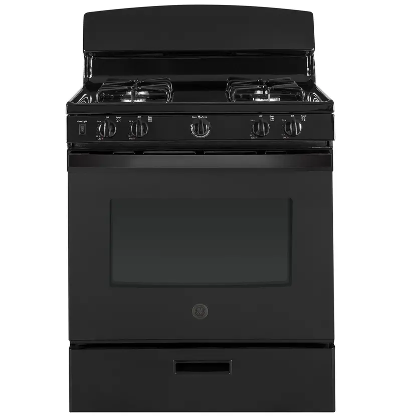 Ge® Jgbs30Dekbb 30" Free-Standing Gas Range – Black Stainless Steel 1