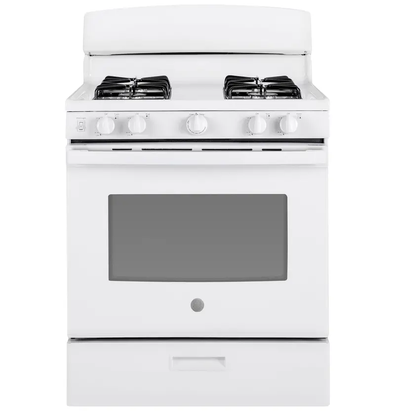 Ge® Jgbs30Dekww 30" Free-Standing Gas Range – White Finish 1