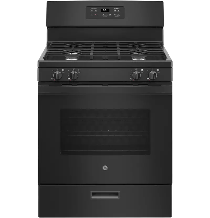 Ge® Jgbs61Dpbb 30" Free-Standing Gas Range – Black Appliance Model 1