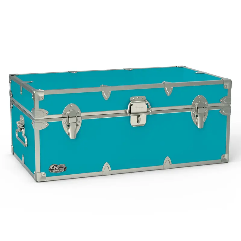 Happy Camper Steel Footlocker – 32" X 18" X 13.5" 3