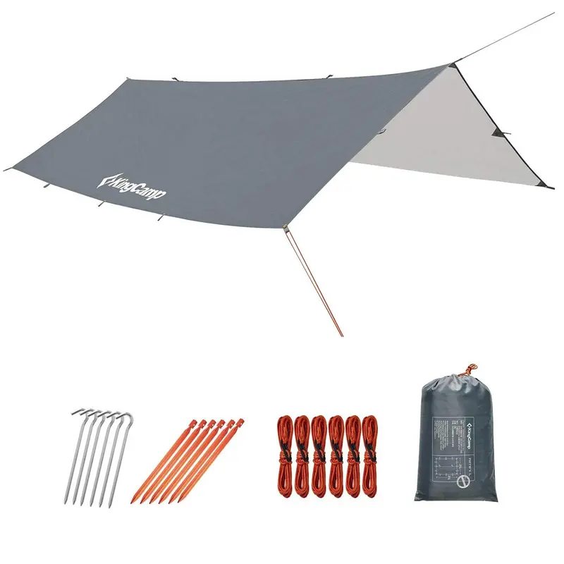 Kingcamp Rimini L Heavy-Duty Camping Tarp – Waterproof, Ripstop Polyester Groundsheet Or Rainfly Alternative 1