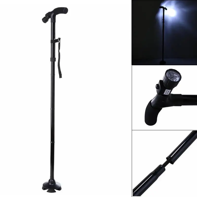 Led-Enhanced Retractable Walking Cane 1
