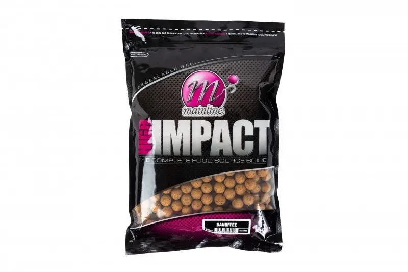 Mainline High Impact Banoffee Boilies – 1Kg Shelf-Life Extended Carp Bait 1