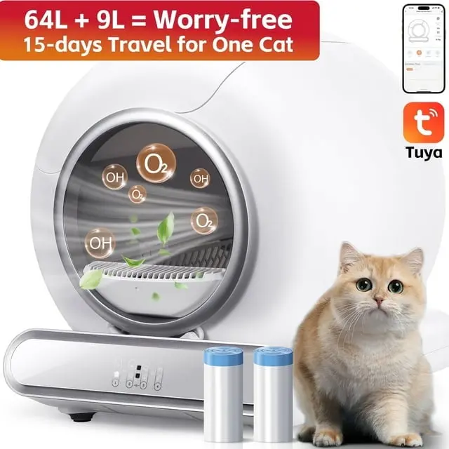 Smart Self-Cleaning Cat Litter Box – Wi-Fi Enabled, Odor Neutralization, Remote App Control, 18 Lb Capacity 1