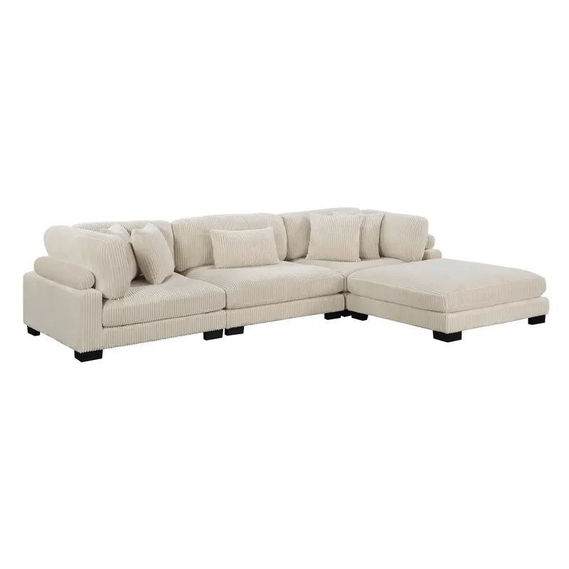 Traverse 4-Piece Beige Modular Sectional With Matching Ottoman (Model 8555Be*4Ot) 1