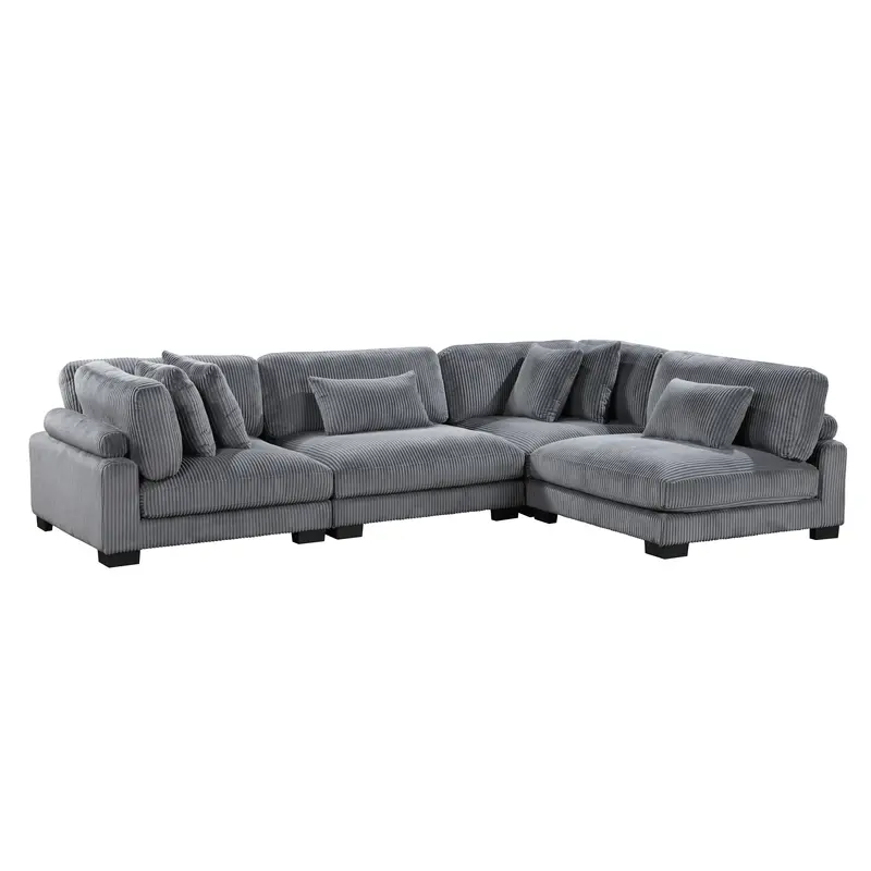 Traverse 4-Piece Gray Modular Sectional Sofa (Model 8555Gy*4Sc) 1