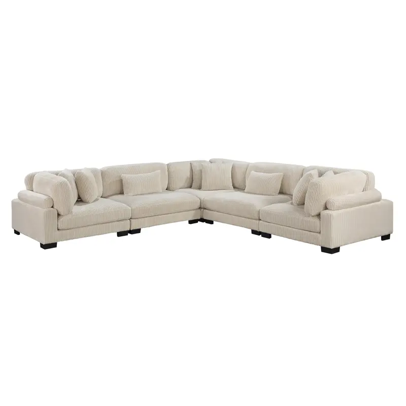 Traverse 5-Piece Beige Modular Sectional – Armchair + Chaise Configuration (Model 8555Be*2Ac3Cr) 1