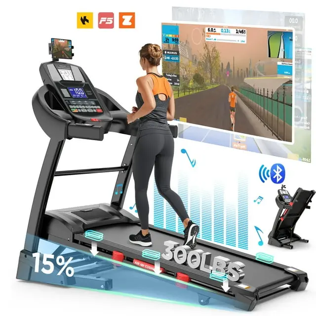 Versatile Home Treadmill With 4.5Hp Motor, 15% Incline, 10 Mph Max Speed, 300 Lb Weight Limit & 64 Preset Workouts 1