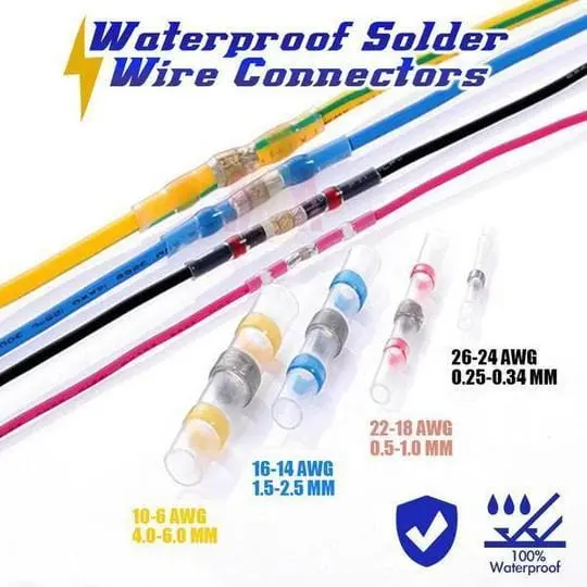 Weatherproof Solderless Wire Connectors – Insulated Waterproof Electrical Splice Kits 1